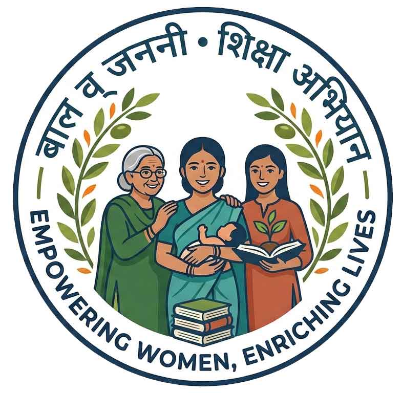 Mother and child learning together in rural India